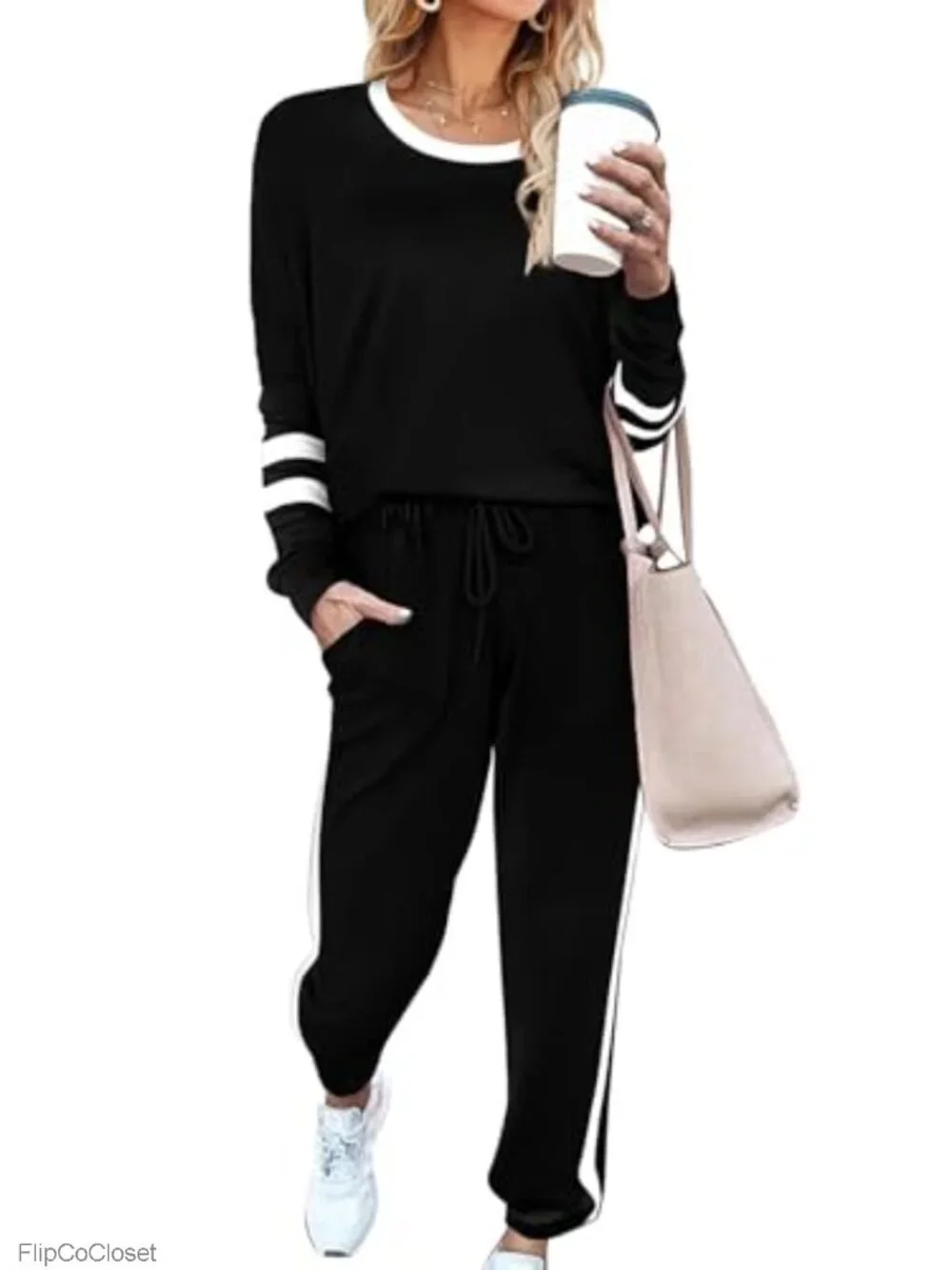 Women's Lounge Sets 2 Piece Sweatshirt & Joggers Casual Travel Outfit